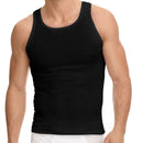 12 Packs Of Mens Regular and Plus Size Black & White Ribbed 100% Cotton Tank Top A-Shirts Undershirt