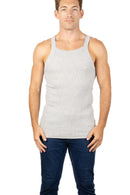 3 Packs AC Basics Men's G-unit Style Cotton Tank Tops Square Cut Muscle Rib A-Shirts
