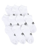 10 20 or 30 Ecko Unltd Men's Basic White Quick Dry No Show Athletic Socks