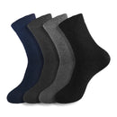 4 Pairs of Men's Soft Comfort Thick Casual Warm Wool Crew Socks