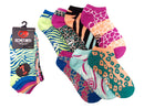 7 Pairs Ecko Red Women's Fun Funky Colorful Multi-Color Cotton Low Ankle Socks