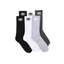 Ecko Unltd. Men's Half Cushion Crew Athletic Socks White Black Gray 6-Packs