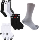 Ecko Unltd. Men's Half Cushion Crew Athletic Socks White Black Gray 6-Packs