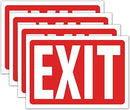 8 X 12 Inches Exit Sign Plastic Coated Self-Adhesive Window Peel Sticker with A Space to Hand Write- 4Pack