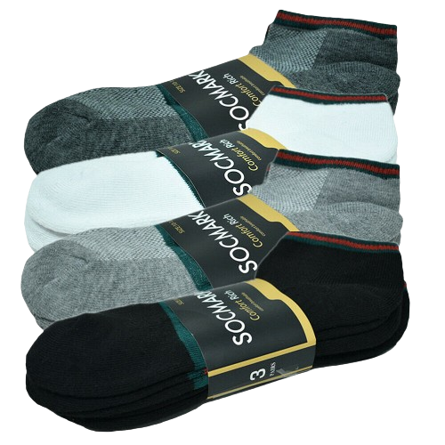 6-12 Pairs Men & Women Cushion Cotton Fashion Ankle Socks