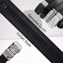 2 Pack Leather Ratchet Belt for Men Adjustable Dress Belts with Click Sliding Buckle
