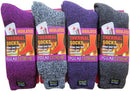 Polar Extreme Thermal Sock Extra Heavy Acrylic Winter Design Socks 4-Pack Colors