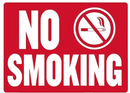 8 X 12 Inches No-Smoking Sign Plastic Coated Self-Adhesive Window Peel Sticker with A Space to Hand Write- 4Pack