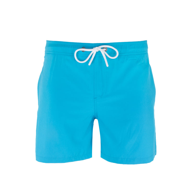 AC Basics Men's Swim Trunks Swim Shorts Quick Dry 5 inch Inseam Beach Shorts with Compression Liner and Zipper Pocket