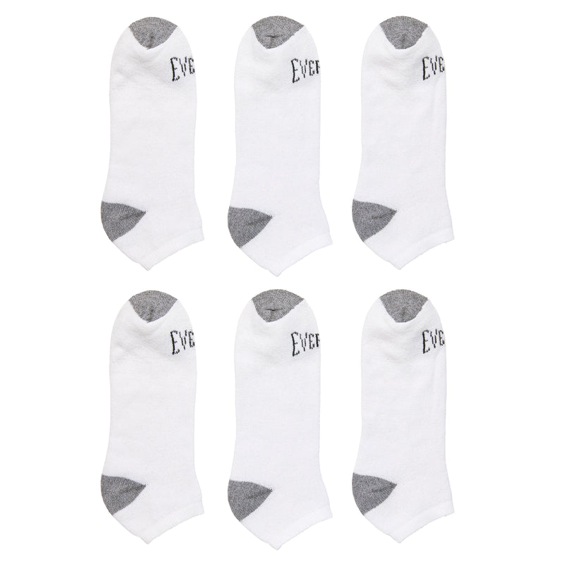 6 Pair Everlast Men's Low Cut Full Cushion Socks- Size 10-13