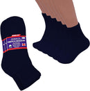 Women's 3 or 6 Pairs of Health Support Diabetic Ankle Circulatory Socks, Non-binding & Loose Fit (Navy/ 6 Pairs)