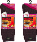 2-Pack Polar Extreme Thermal Extra Heavy Acrylic Winter Marled Socks