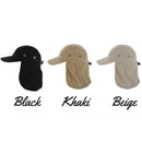 3 Pack Fishing boating hiking army military snap brim hat with ear and neck flap