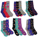 6-12 Packs Marc Ecko Men's Patterned Design Dress Casual Socks-Assorted Colors