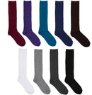 6 Pairs Alexa Rose Woman Knee High Striped Solid Design Dress Casual Socks- Assorted Colors