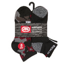 8-16 Pairs of Ecko Men's Half Cushion Quarter Athletic Socks 10-13