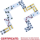 Double Six Dominoes, 28 Tile Colored Dots Domino Game Set with Tin Box, Classic Family Board Games for 2-4 Players(Ages 6 & up)