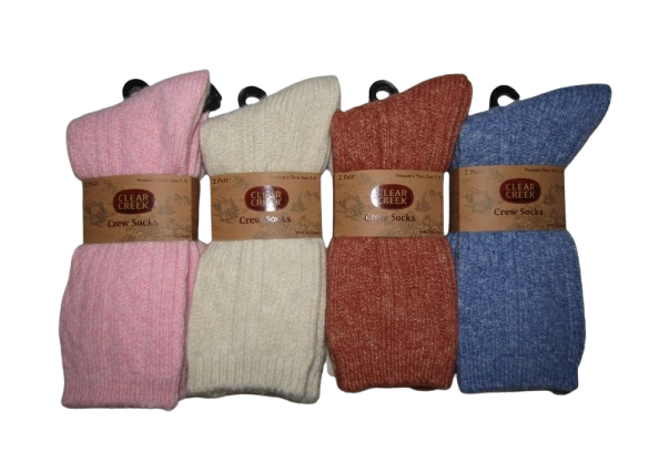 Women’s 4-Pack Clear Creek Crew Socks – Assorted Colors