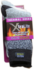 Polar Extreme Xtralite Thermal Fleece Lined Acrylic Winter Socks 2-Pack