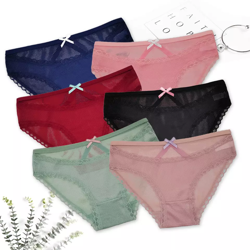 6-Pack Women's Lace Bikini Panties Sexy Panty Underwear