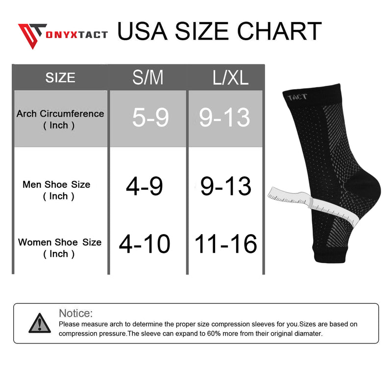 (Pack of 2) Onyx Tact Plantar Fasciitis Compression Socks Men's & Women's Lifestyle