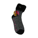 Polar Extreme Thermal Quarter Fur Lined Sock Extra Heavy Acrylic Winter Colorful Socks With Non Slip Grip 2-Packs Random Colors