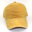 Vintage Distressed 100% Cotton Adjustable Solid Polo Denim Baseball Cap Hat Ball Dad Washed