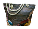2 Pack Women's Colorful Canvas Tote Beach Bag With Double Rope Handle - Random 2 Pack