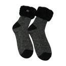 Polar Extreme Thermal Quarter Fur Lined Sock Extra Heavy Acrylic Winter Colorful Socks With Non Slip Grip 2-Packs Random Colors