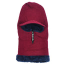 Men Warm with Brim Cap Hat Knit Visor Beanie Fleece Lined Slouchy Beanie Winter