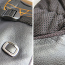 Anna Cavalary Men's Thermal Fleece Leather Gloves with Strap Winter Black