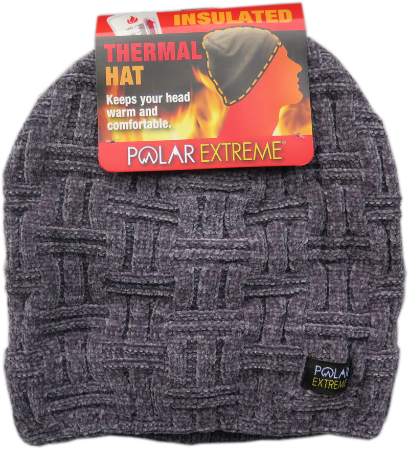 Polar Extreme Men's Insulated Faux Fur Lined Pull Beanie Cap Thermal Beanie