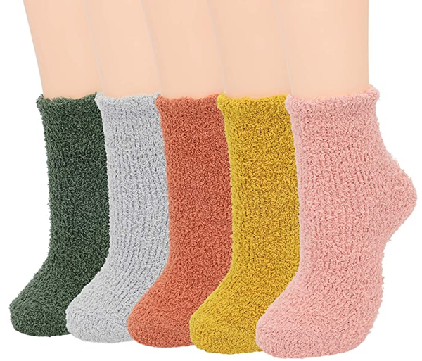 12 Pairs of Womens Non Skid/Slip Medical Socks, Cotton With Rubber Gripper  Bottom, Assorted Colors, Size 9-11 at  Women's Clothing store