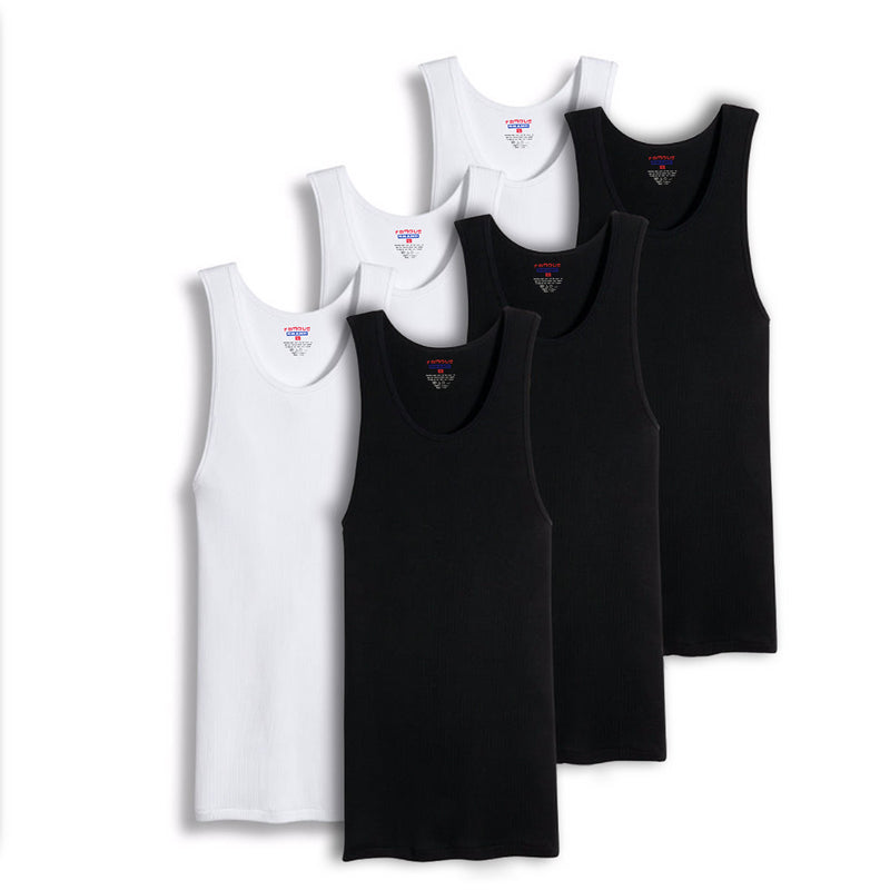 3-6 Packs Men's G-unit Cotton Tank Tops Square Cut Rib A-Shirts