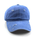 Vintage Distressed 100% Cotton Adjustable Solid Polo Denim Baseball Cap Hat Ball Dad Washed