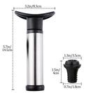 Vacuum Wine Saver Set, Pump Preserver with 4 Vacuum Wine Stoppers for Red / White / Beer Wine, Stainless Steel, Keep Wine Fresh and Flavorful
