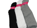 12 Pack Women's Lightweight Solid Black White Grey Long Cotton Assorted Kneehigh Socks Size 9-11
