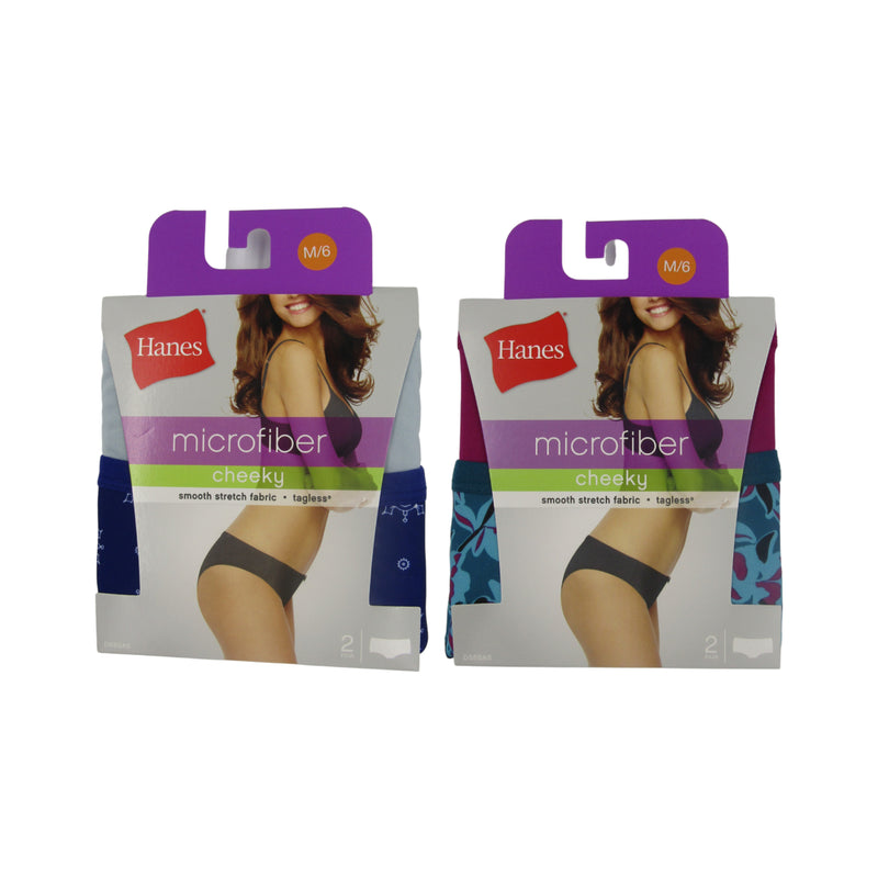 Buy Hanes Women's Comfort Flex Fit Microfiber Thong Panty (Pack of 6),  Assorted, X Large at
