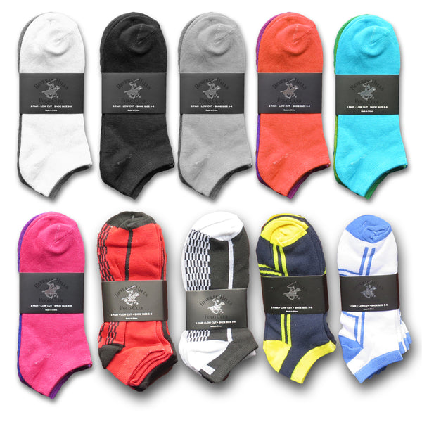 12 Pairs Beverly Hills Polo Club Women's Low Cut Ankle Socks