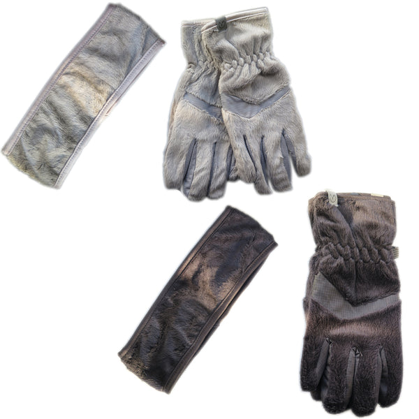 Polar Extreme Women's Soft Faux Fur Fleece Lined Headband & Touchscreen Sensitive Winter Gloves