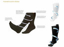 2 Pairs Men & Women Anti Fatigue Miracle Socks Firm Black Compression Energy Sox Therapeutic