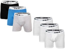 3-6 Pack Men's Boxer Briefs Tagless Cotton Underwear Open Fly