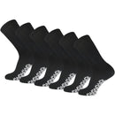 3-12 Pairs Non-Skid Diabetic Cotton Crew Circulatory Socks with Non Binding Top