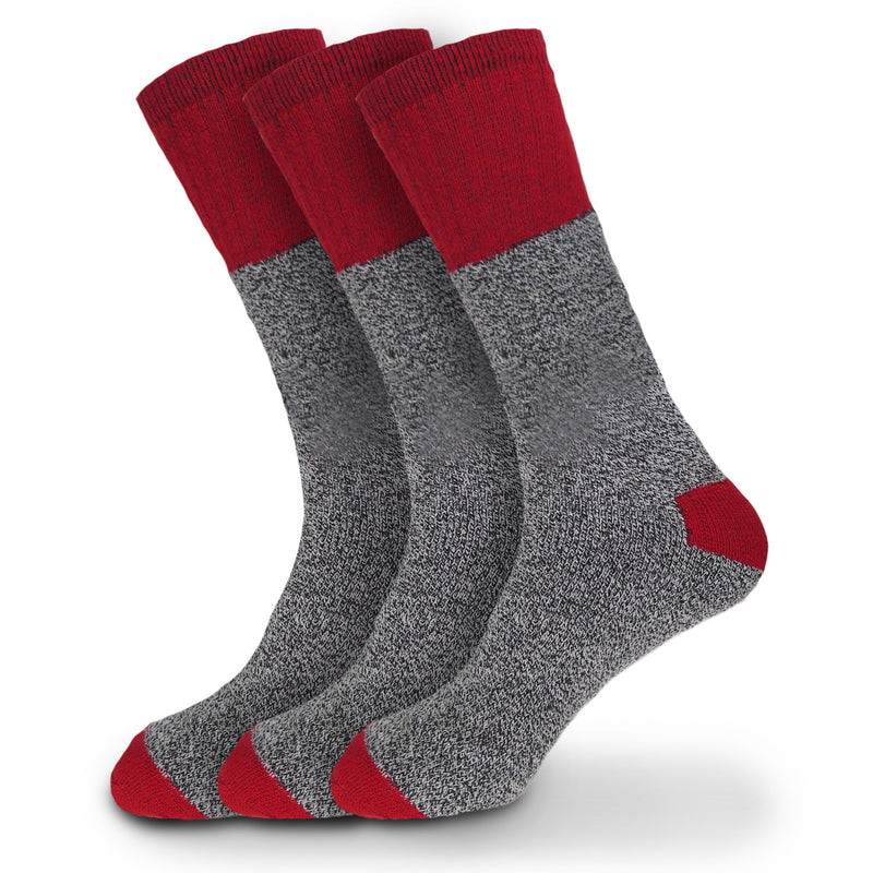 Men's Herringbone Warm Winter Thermal Wool Crew Boot Casual Socks