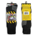 Men's 4 Pack Heavy Duty Steel-Toe Reinforced Cushion Full Crew Boot Socks