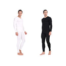Magg Men's Thermal Base Layer Long Johns Cotton Blend Top And Bottom Set