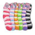 Women’s Soft & Cozy Long Colorful Fuzzy Casual Winter Socks (with patterns)