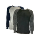 Promotional 2 Pack - Men's Crew Neck  -  Fleeced Lined Cotton Sweatshirt Tops Two Tone