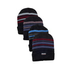 4 Pack Men's Thermal Fleece Lined Winter Insulated Cuff Beanie Hat