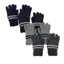 4 Pack Men's Thermal Fleece Lined Winter Insulated Knit Thick Gloves
